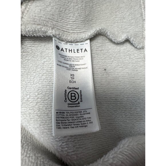 Athleta Cozy Karma Asym High Neck Long Sleeve Sweatshirt Dress Size XS - Picture 10 of 14